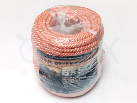 Трос Onyx&Hunter 6x50. 6мм 50м зусилля на розрив 500 кг,мотузка,канат,шнур
