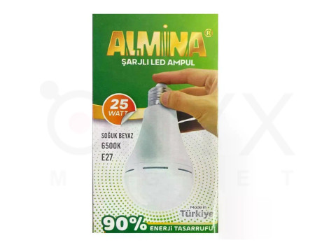 Світлодіодна лампа з акумулятором ALMINA DL-1025, 25W  