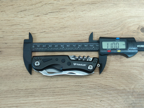 Туристичний ніж-мультитул Traveler MS-001 Black  з чохлом