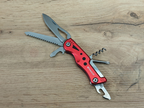 Туристичний ніж-мультитул Traveler MS-001 red  з чохлом