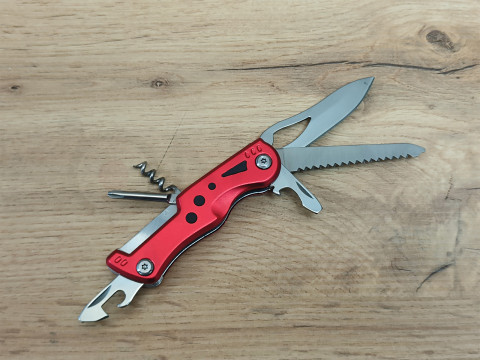 Туристичний ніж-мультитул Traveler MS-001 red  з чохлом