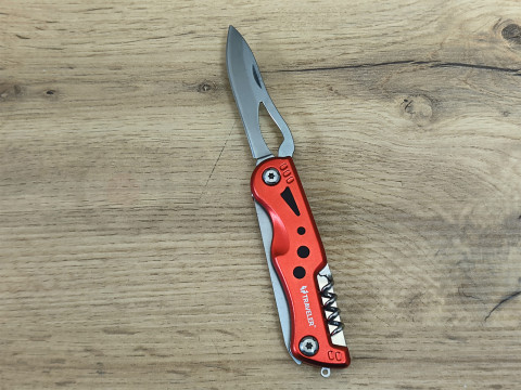 Туристичний ніж-мультитул Traveler MS-001 red  з чохлом
