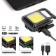 Фонарик-брелок тактический с магнитом многофункциональный BL J031 COB с USB-зярядкой
