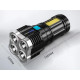 Портативний світлодіодний ліхтар  4 LED + бокове COB світло з USB (ZG-12 / LS03)